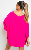 Oversized Batwing Sleeve Casual Tops