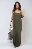 Spaghetti Strap Side Slit Maxi Dress