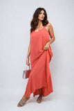 Spaghetti Strap Side Slit Maxi Dress