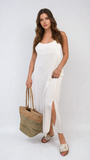 Spaghetti Strap Side Slit Maxi Dress