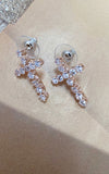 Cross Diamante Earrings