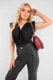 Twist Front Elegant Bodysuit