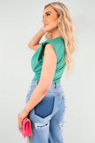 Twist Front Elegant Bodysuit