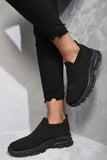 Knit Detail Slip On Chunky Trainers