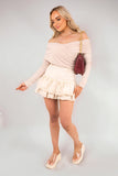 High Waist Tiered Mini Skirt