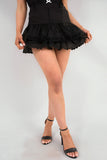 High Waist Tiered Mini Skirt