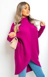 Turtle Neck Longline Knitted Jumper