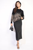 Leopard Amour Print Knitted Jumper