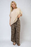 Leopard Print Wide Leg Trouser