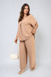 V-Neck Top and Wide Leg Trousers Co-ord Set