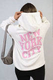 New York City Print Knitted Hoodie