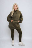 Oversized Hoodie with Side Split and Leggings Co ord Set