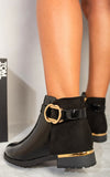 Buckle Belt Chelsea Boots Ankle Boots