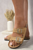 Double Buckle Jewelled Sandals