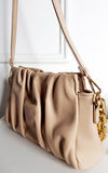 Faux Leather Shoulder Bag with Chain Strap