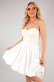 Strapless Heart-Shaped Lace Mini Dress