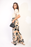 Abstract Pattern Wide Leg Trousers