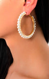 Pearl Hoop Earrings