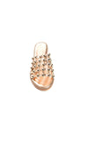 Studded Caged Open Toe Sliders