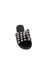 Studded Caged Open Toe Sliders