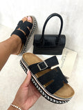 Boho Buckle Platform Sandals