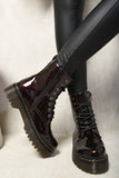 Combat Lace Up Side Zip Platform Chunky Boots