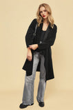 Open Front Long Back Knitted Cardigan