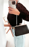 Croc Print Shoulder Bag