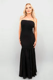 Strapless Tulle Bottom Maxi Dress