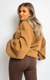 Fall Winter Oversized Ruched Sleeves Hoodie