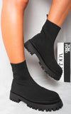 Chunky Sock Fit Ankle Boots