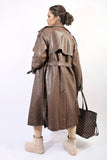 Lapel Neck Belted Trench Coat Jacket