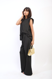 Ruffle Trim Top and Wide Leg Trouser Co-ord Set