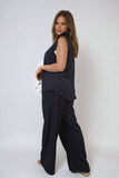 Ruffle Trim Top and Wide Leg Trouser Co-ord Set