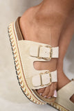 Buckled Double Strap Sandals