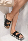 Buckled Double Strap Sandals