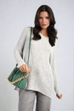 Long Back Knitted Long Sleeve Jumper