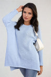 Long Back Knitted Long Sleeve Jumper