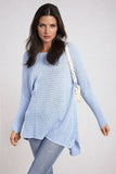 Long Back Knitted Long Sleeve Jumper