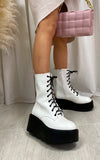 Lace Up Chunky Ankle Boots