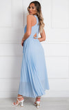 Pleated Crossover Maxi Dress