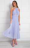 Pleated Crossover Maxi Dress