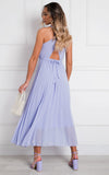 Pleated Crossover Maxi Dress