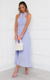 Pleated Crossover Maxi Dress