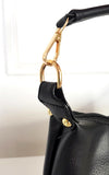 Faux Leather Shoulder Bag with Tassel Zip and Removable Strap