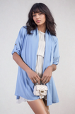 Open Front Roll Up Sleeve Cardigan