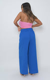 Elastic High Waist Wide Leg Trousers