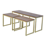 Chunky Gold Table Set of 3-1