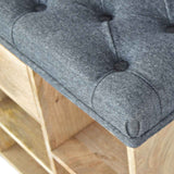 Black Tweed 1 Drawer Bench-7