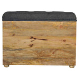 Black Tweed 1 Drawer Bench-3